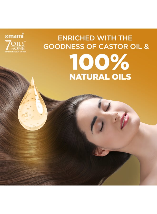 emami Castor Hair Oil | 100% Natural Herbal Blend | Helps Control Hair Damage & Frizz | Non-Sticky Formula | Paraben & Mineral Oil Free | Suitable for Thin & Dull Hair - Image 4